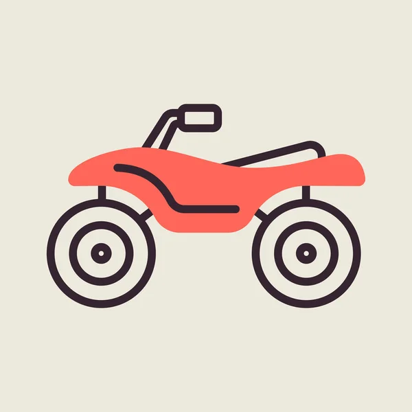 Atv Rider Quad Icono Del Vector Bicicleta Símbolo Gráfico Para — Archivo Imágenes Vectoriales