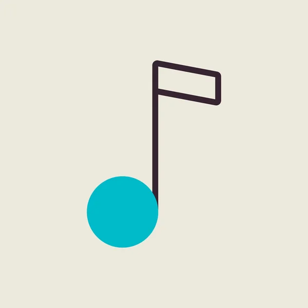 Значок Вектора Нот Графический Символ Музыкального Звукового Дизайна Веб Сайта — стоковый вектор