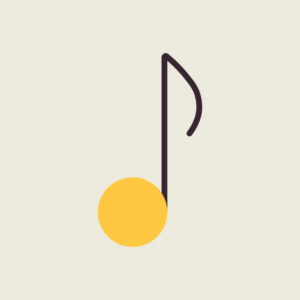 Musik Notera Vektor Ikon Grafisk Symbol För Musik Och Ljud — Stock vektor