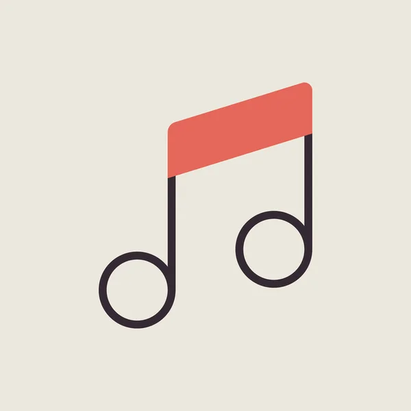 Notenvektorsymbol Grafik Symbol Für Musik Und Sound Website Und Apps — Stockvektor