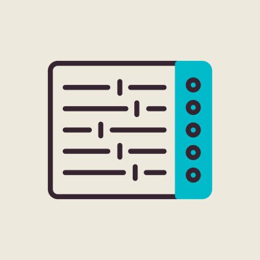 Konsol vektör simgesi karıştırılıyor. Müzik ve ses web sitesi için grafik sembolü ve uygulama tasarımı, logo, uygulama, UI