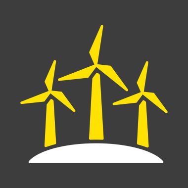 Yel değirmeni düz sembol. Tarım işareti. Web sitenizin tasarımı için grafik sembolü, logo, uygulama, UI. Vektör illüstrasyonu, EPS10.