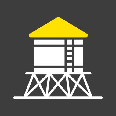 Su kulesi sembolü. Tarım işareti. Web sitenizin tasarımı için grafik sembolü, logo, uygulama, UI. Vektör illüstrasyonu, EPS10.