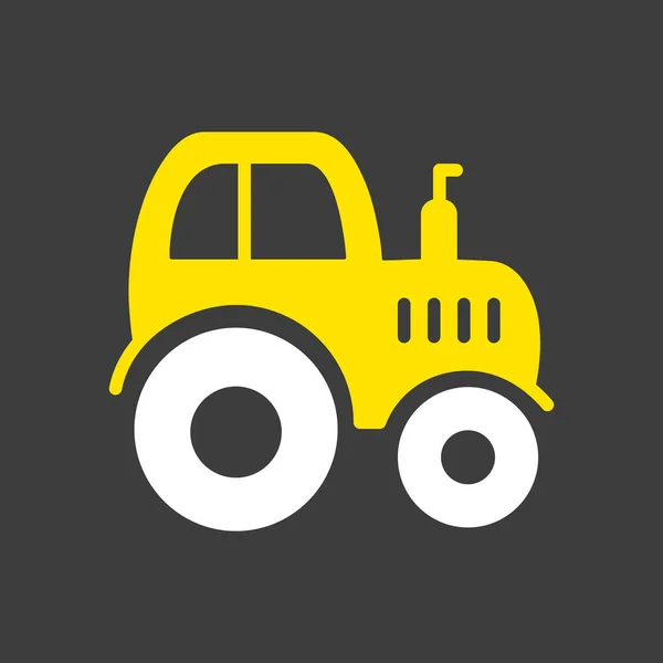 Traktör Kabartma Simgesi Çiftçi Makinesi Tarım Işareti Web Sitenizin Tasarımı — Stok Vektör