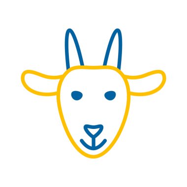 Keçi ikonu. Çiftlik hayvanı vektör çizimi. Tarım işareti. Web sitenizin tasarımı için grafik sembolü, logo, uygulama, UI. EPS10.