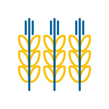 Dikenler ve buğday ikonu taneleri. Tarım işareti. Web sitenizin tasarımı için grafik sembolü, logo, uygulama, UI. Vektör illüstrasyonu, EPS10.