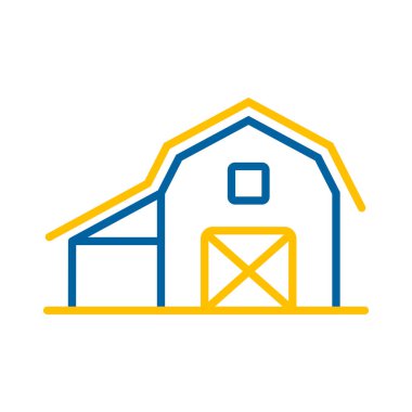 Barn isolated flat icon. Farm animal sign. Graph symbol for your web site design, logo, app, UI. Vector illustration
