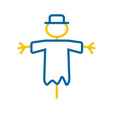 Korkuluk vektörü ikonu izole etti. Tarım, bahçe ve bitkiler için grafik sembolü Web sitesi ve uygulama tasarımı, logo, uygulama, UI