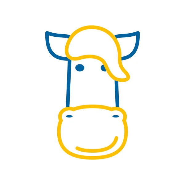 Końska Ikona Ilustracja Wektora Zwierząt Gospodarskich Znak Rolnictwa Symbol Graficzny — Wektor stockowy