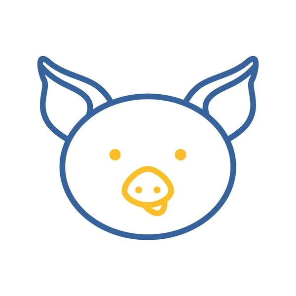 Pig Icon Farm Animal Vector Illustration Agriculture Sign Graph Symbol — Stock Vector