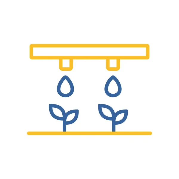 点滴灌漑システムベクトル絶縁アイコン 農業標識 ウェブサイトのデザイン アプリ Uiのグラフシンボル ベクターイラスト Eps10 — ストックベクタ
