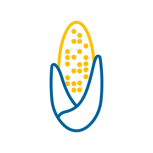 Corncob平面隔离图标 农业标志 图形符号为您的网站设计 应用程序 用户界面 病媒说明 Eps10 — 图库矢量图片