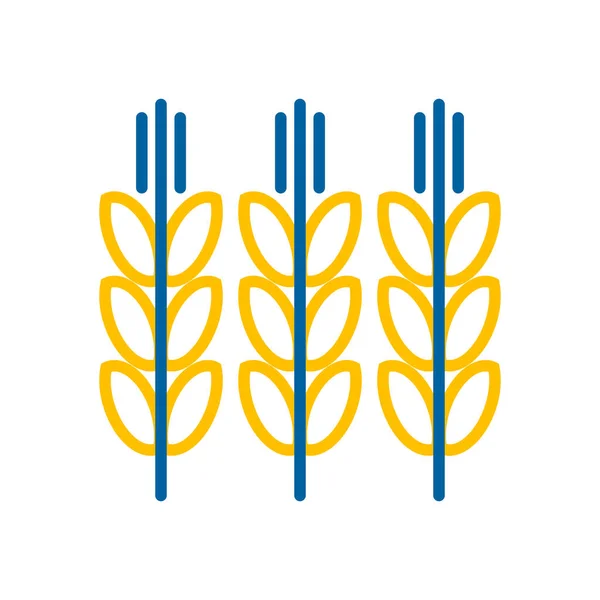 Spikelets Grains Wheat Icon Agriculture Sign Graph Symbol Your Web — Stock Vector