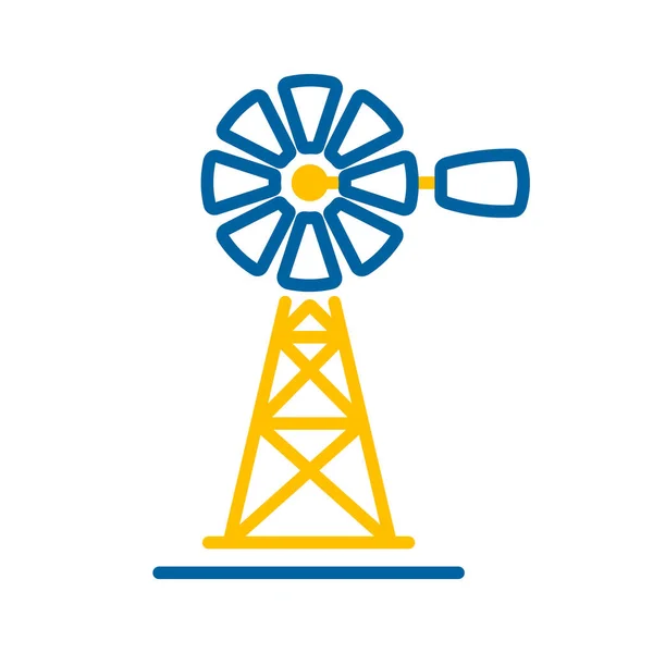Wind Pump Isolated Icon Agriculture Sign Graph Symbol Your Web — 스톡 벡터