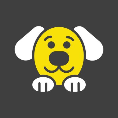 Köpek vektör simgesi. Evcil hayvan işareti. Evcil hayvan ve veteriner web sitesi ve uygulama tasarımı, logo, uygulama, UI için grafik sembolü