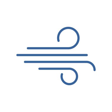 Yüksek rüzgar izole vektör simgesi. Meteoroloji işareti. Seyahat, turizm ve hava durumu web sitesi ve uygulama tasarımı, logo, uygulama, UI için grafik sembolü