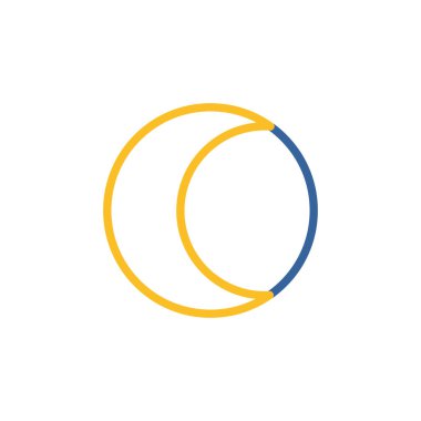 Genç Ay vektör simgesini izole etti. Meteoroloji işareti. Seyahat, turizm ve hava durumu web sitesi ve uygulama tasarımı, logo, uygulama, UI için grafik sembolü