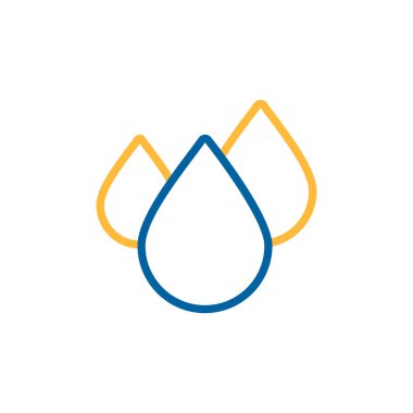 İzole edilmiş su vektör simgesini bırakın. Meteoroloji işareti. Seyahat, turizm ve hava durumu web sitesi ve uygulama tasarımı, logo, uygulama, UI için grafik sembolü