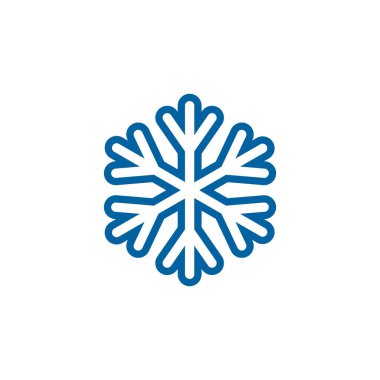 Kar Taneleri izole edilmiş vektör simgesi. Meteoroloji işareti. Seyahat, turizm ve hava durumu web sitesi ve uygulama tasarımı, logo, uygulama, UI için grafik sembolü