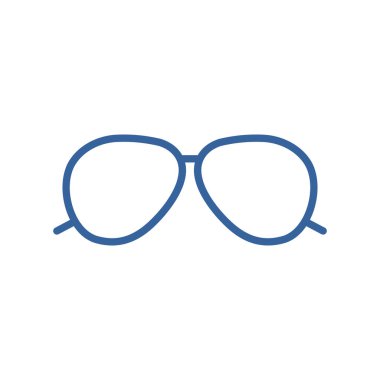Güneş gözlüğü izole vektör simgesi. Yaz tabelası. Seyahat ve turizm web sitesi ve uygulama tasarımı, logo, uygulama, UI için grafik sembolü
