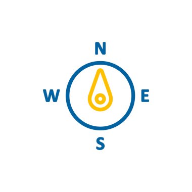 Pusula rüzgar izole vektör simgesi yükseldi. Kuzeye doğru. Meteoroloji işareti. Seyahat, turizm ve hava durumu web sitesi ve tasarım, logo, uygulama, UI için grafik sembolü