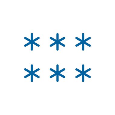 Kar Taneleri izole edilmiş vektör simgesi. Meteoroloji işareti. Seyahat, turizm ve hava durumu web sitesi ve uygulama tasarımı, logo, uygulama, UI için grafik sembolü