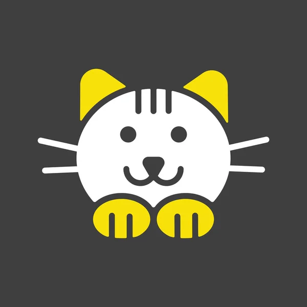 Icona Del Vettore Gatto Segno Animale Domestico Simbolo Grafico Pet — Vettoriale Stock