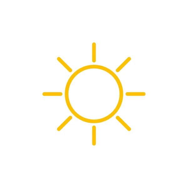 Sun Isolated Vector Icon Symbol Good Weather Meteorology Sign Graph —  Vetores de Stock