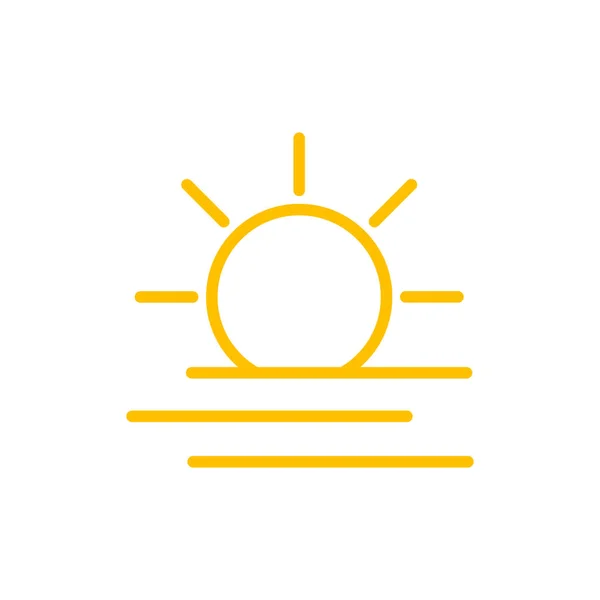 Sommar Sol Värme Isolerad Vektor Ikon Meteorologiska Tecken Diagram Symbol — Stock vektor
