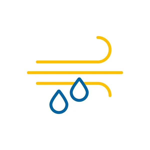 Wind Rain Isolated Vector Icon Meteorology Sign Graph Symbol Travel — Image vectorielle