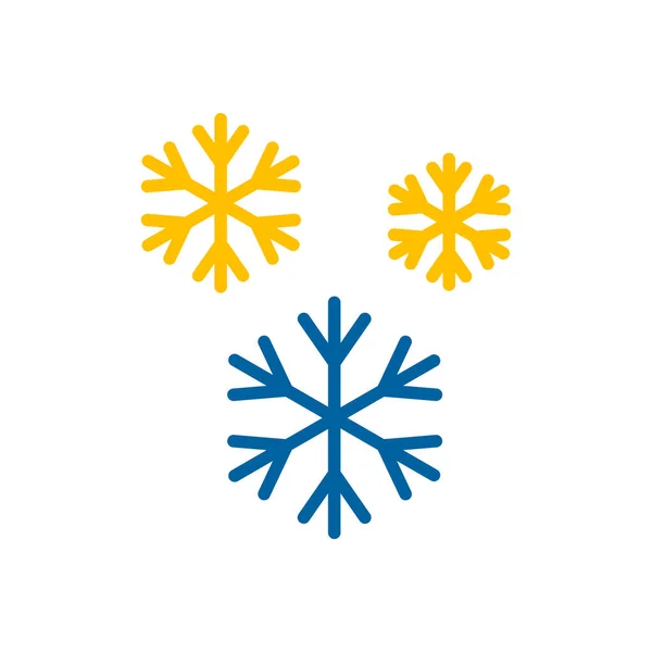 Snowflakes Isolated Vector Icon Meteorology Sign Graph Symbol Travel Tourism — Stockvector