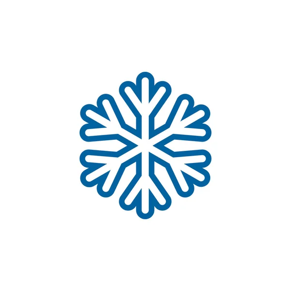 Fiocchi Neve Isolato Icona Vettoriale Segno Meteorologico Simbolo Grafico Viaggi — Vettoriale Stock