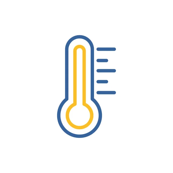 Termometro Calore Isolato Caldo Icona Vettoriale Segno Meteorologico Simbolo Grafico — Vettoriale Stock