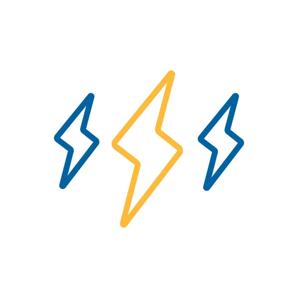 Rainstorm Lightning Isolated Vector Icon Meteorology Sign Graph Symbol Travel — Image vectorielle