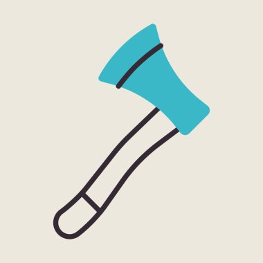 Bahçe baltası izole vektör simgesi. Tarım, bahçe ve bitkiler için grafik sembolü Web sitesi ve uygulama tasarımı, logo, uygulama, UI