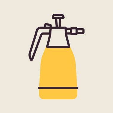 Bahçedeki el sıkıştırıcı sprey pompa vektör simgesi. Tarım, bahçe ve bitkiler için grafik sembolü Web sitesi ve uygulama tasarımı, logo, uygulama, UI