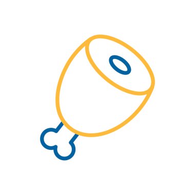 Et bacağı izole edilmiş ikon. Çiftlik hayvanı işareti. Web sitenizin tasarımı için grafik sembolü, logo, uygulama, UI. Vektör illüstrasyonu