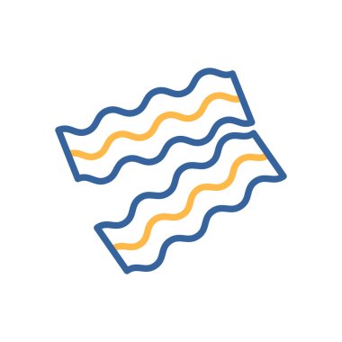 Pastırma parçaları izole edilmiş ikon. Çiftlik hayvanı işareti. Web sitenizin tasarımı için grafik sembolü, logo, uygulama, UI. Vektör illüstrasyonu