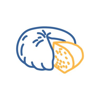 Keçi peyniri izole edilmiş ikon. Çiftlik hayvanı işareti. Web sitenizin tasarımı için grafik sembolü, logo, uygulama, UI. Vektör illüstrasyonu