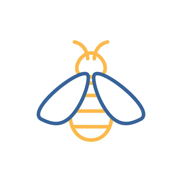 Медова Бджола Ізольована Ікона Знак Сільськогосподарських Тварин Символ Графіку Дизайну — стоковий вектор
