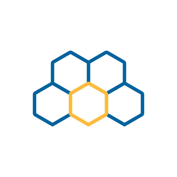 Honeycomb Bee Isolated Icon Farm Animal Sign Graph Symbol Your — ストックベクタ