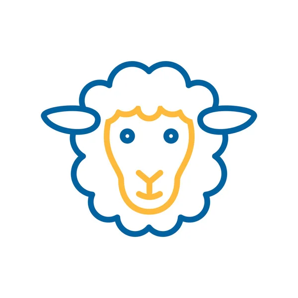 Sheep Isolated Icon Animal Head Farm Sign Graph Symbol Your — Stockový vektor