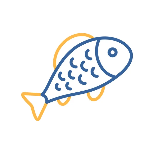 Fish Isolated Icon Farm Animal Sign Graph Symbol Your Web — Stock Vector