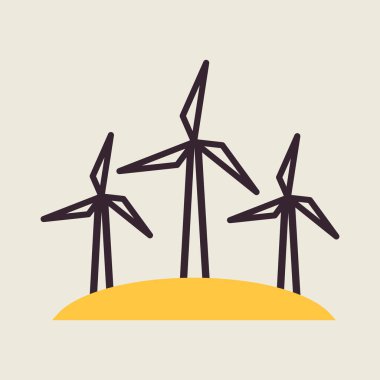 Yel değirmeni ikonu. Tarım işareti. Web sitenizin tasarımı için grafik sembolü, logo, uygulama, UI. Vektör illüstrasyonu, EPS10.
