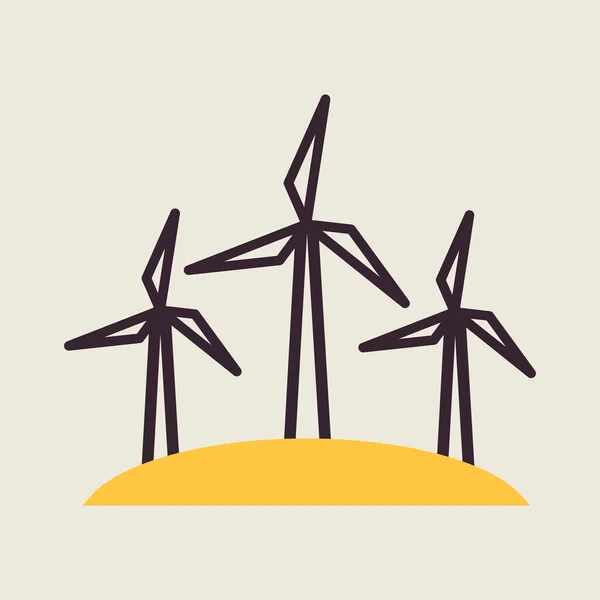 Windmill Isolated Icon Agriculture Sign Graph Symbol Your Web Site — Wektor stockowy