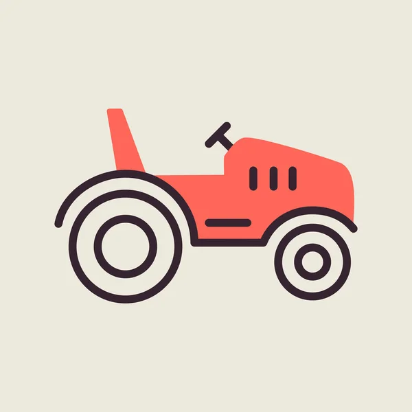 Traktor Isolerad Ikon Bondemaskin Jordbruksskylt Diagram Symbol För Din Webbplats — Stock vektor