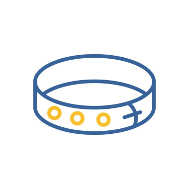 Hayvan tasması vektörü izole edilmiş ikon. Evcil hayvan işareti. Evcil hayvan ve veteriner web sitesi ve uygulama tasarımı, logo, uygulama, UI için grafik sembolü