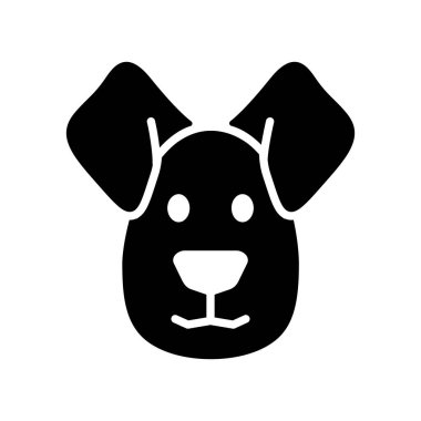 Köpek izole edilmiş sembol. Çiftlik hayvanı vektör çizimi. Tarım işareti. Web sitenizin tasarımı için grafik sembolü, logo, uygulama, UI. EPS10.