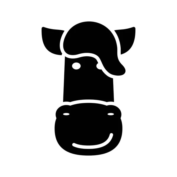 Ikona Wyizolowanego Glifu Konia Ilustracja Wektora Zwierząt Gospodarskich Znak Rolnictwa — Wektor stockowy