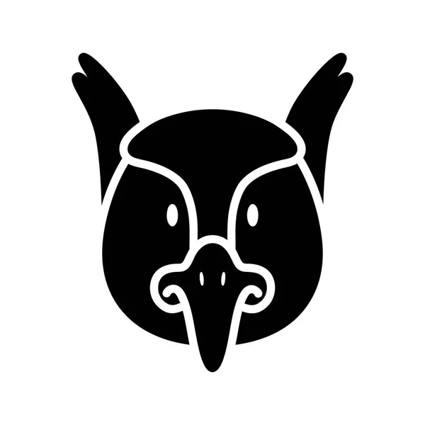 Pheasant Isolated Glyph Icon Animal Head Vector Agriculture Sign Graph — Wektor stockowy